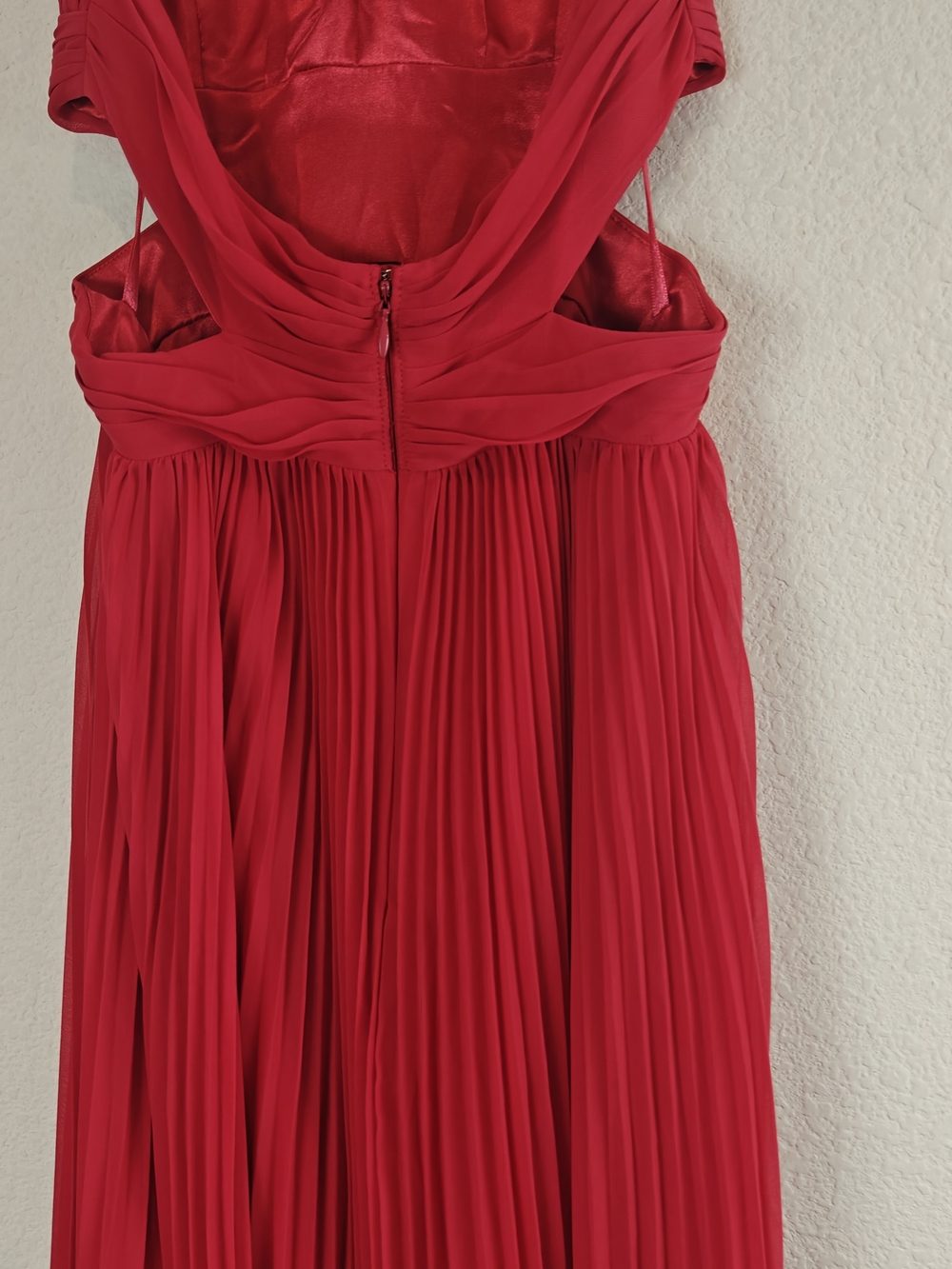 Hailey by Adrianna Papell Pink Pleated Halter Cocktail Dress Cutout Waist Size 0 - Picture 12 of 16